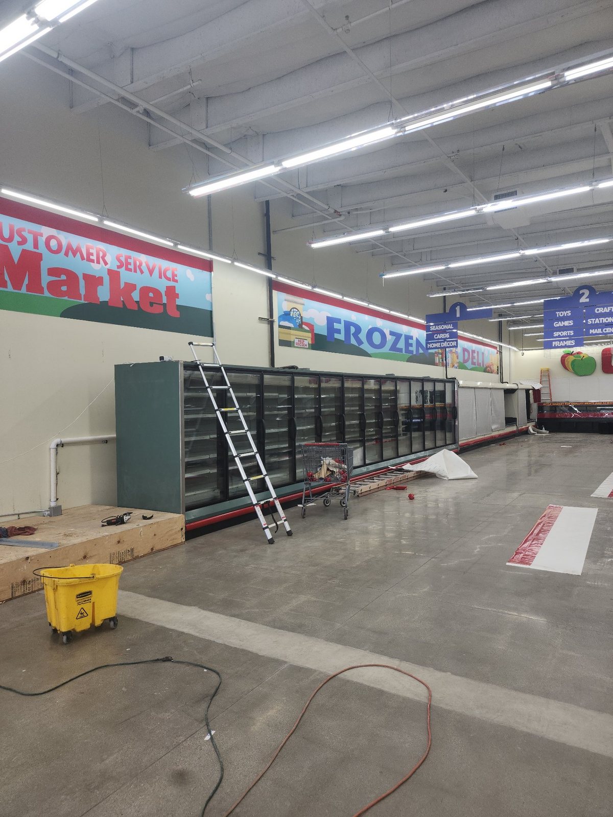 Gráficos interiores de un mercado