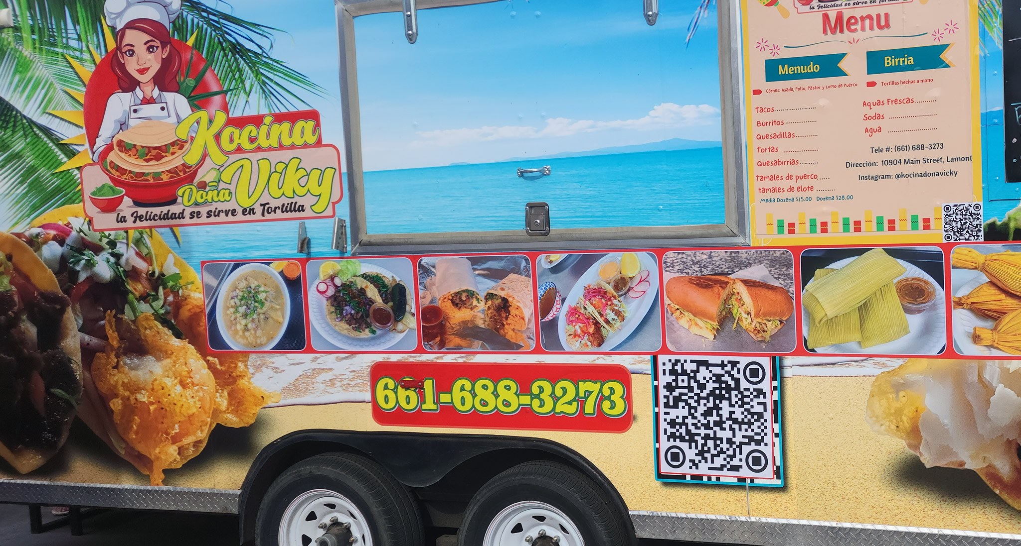 Tráiler de comida con menú
